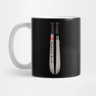 Puerto Rico Machete Flags Mug